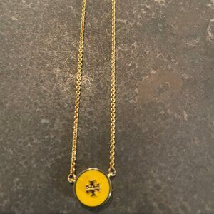 TORY BURCH KIRA ENAMEL PENDANT NECKLACE